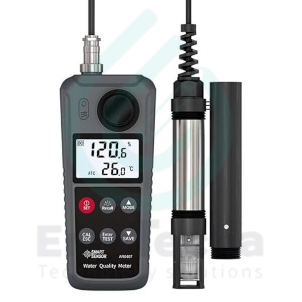 AR8407 :: SMART SENSOR 6-in-1 Digital Dissolved Oxygen Tester Water Quality Detector pH Value Temperature Ammonia Nitrogen Oxygen Meter