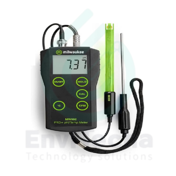 MW102F :: Milwaukee PRO+ 2-in-1 PH and Temperature Meter with ATC