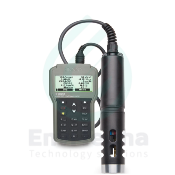 HI98194 :: Multiparameter pH/EC/TDS/Salinity/DO/Pressure/ Temperature Waterproof Meter