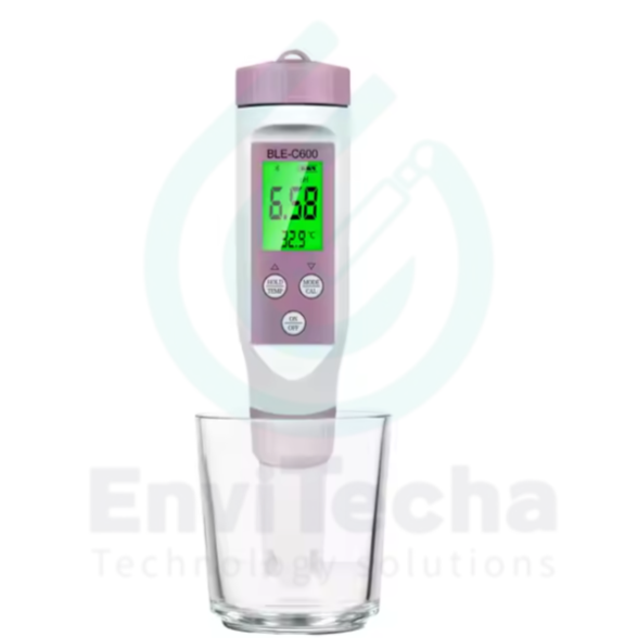 BLE C600 :: Digital Handheld Smart Blue Tooth 7 in 1 Water Tester Pen