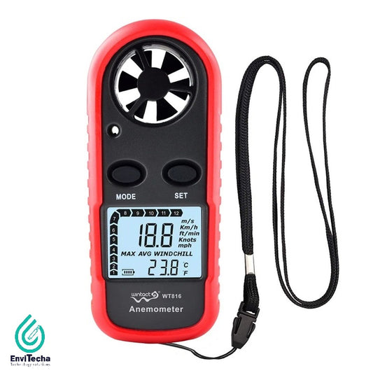 ET601:: Handheld Anemometer Small Digital Vane Wind Speed Meter - مقياس سرعة الهواء ودرجة الحرارة