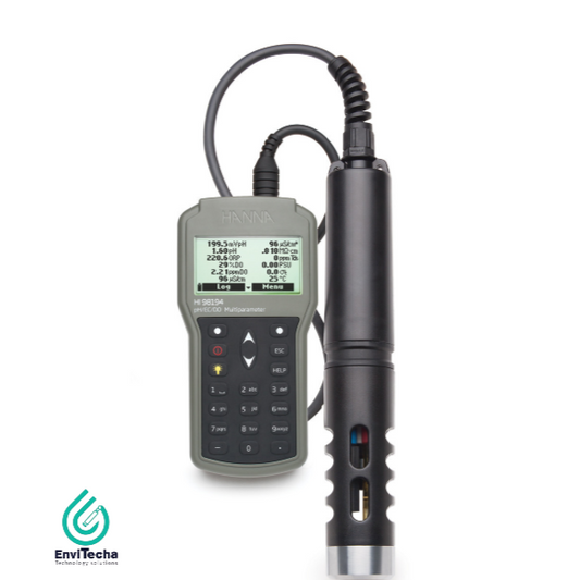 HI98194 :: Multiparameter pH/EC/TDS/Salinity/DO/Pressure/ Temperature Waterproof Meter