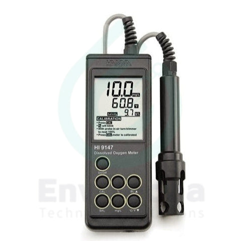 HI9147-10 :: Dissolved Oxygen portable meter for fish farming , 10M probe