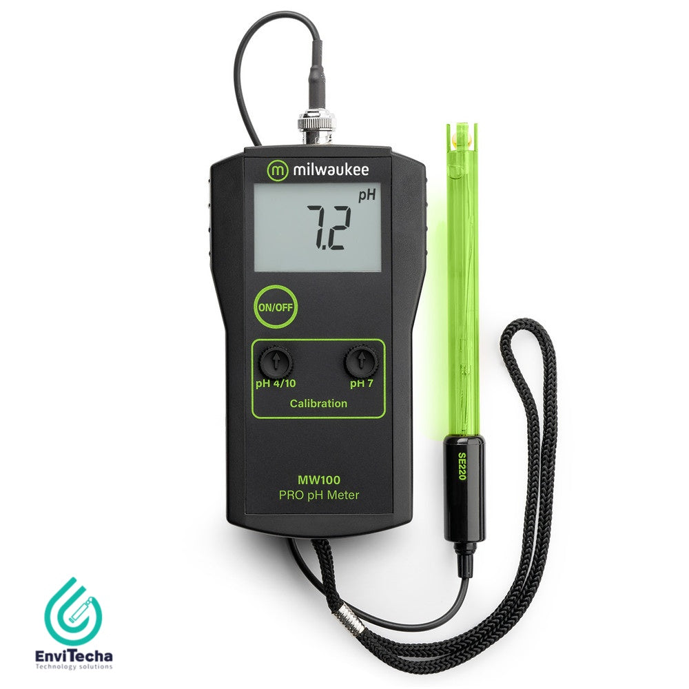 MW100 :: pH portable meter -  جهاز  متنقل قياس الحموضة والقلوية